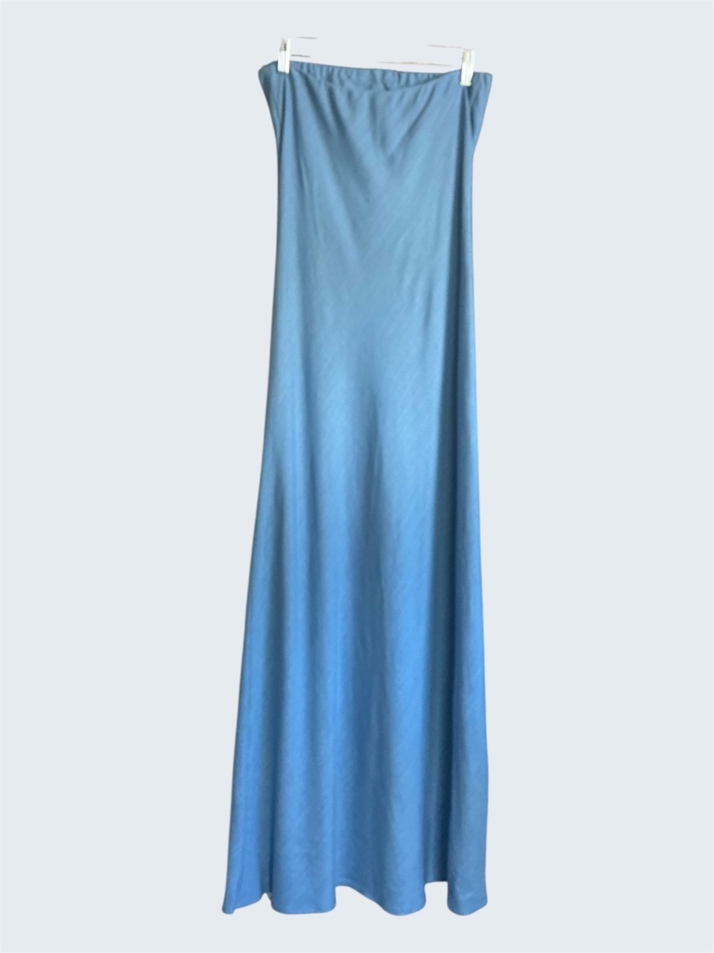 Anthropologie Fleur Strapless Maxi Slip Dress Sky Blue NWT SZ M - Picture 5 of 8